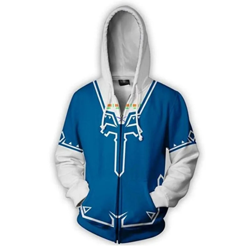 Streetwear Zipper - Cosplay Legend Zelda Link Zipper Up