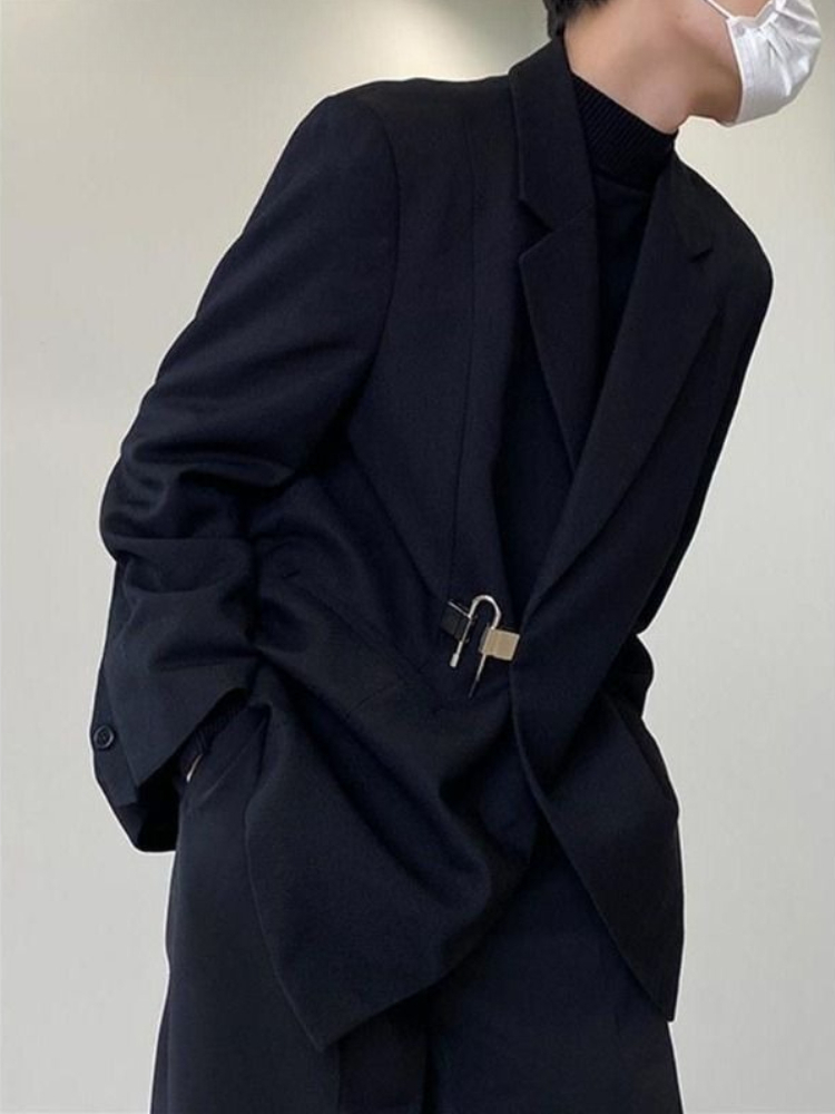 Men's White Casual Blazer Set  - Streetwear Brand Aesthetic review and price
