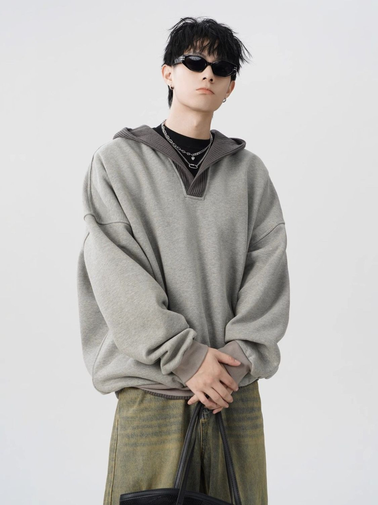 Plain Cotton Leisure Loose Swe - Streetwear Brand Aesthetic review and price