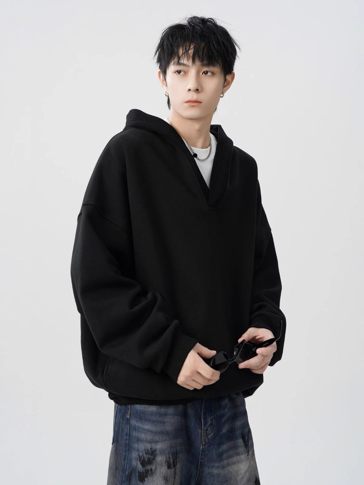 Plain Cotton Leisure Loose Swe - Streetwear Brand Aesthetic review and price