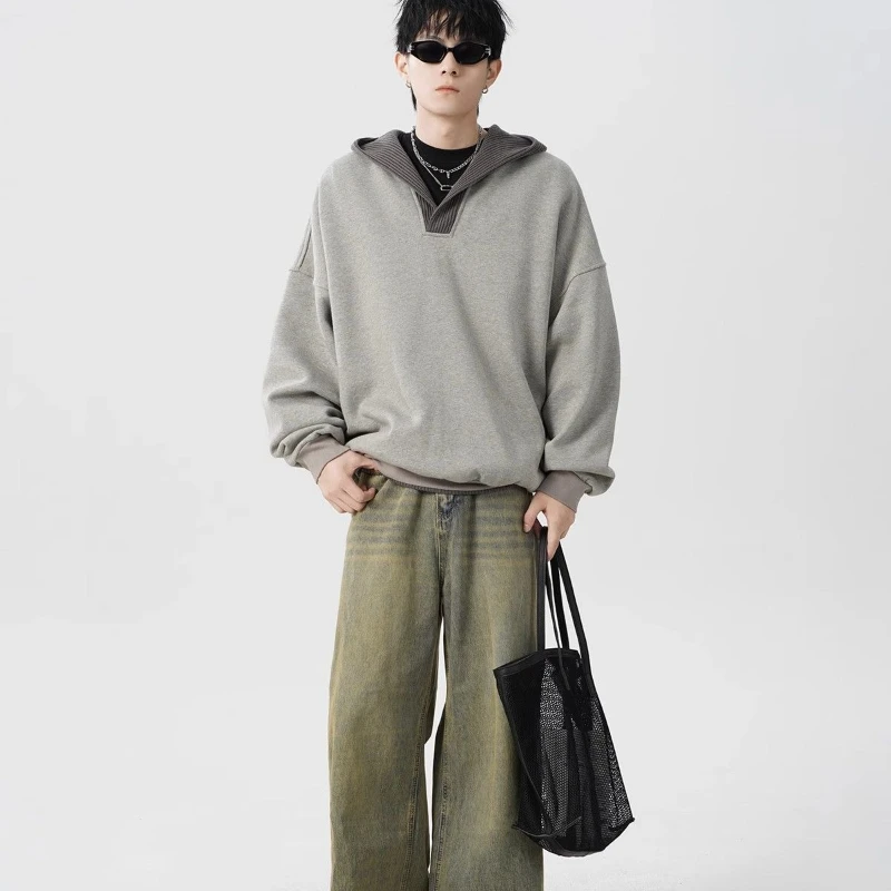 Plain Cotton Leisure Loose Swe - Streetwear Brand Aesthetic review and price