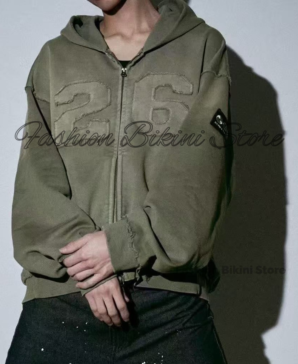 NEW Washed Grey Retro Hoodie 3 - Streetwear Zipper review and price
