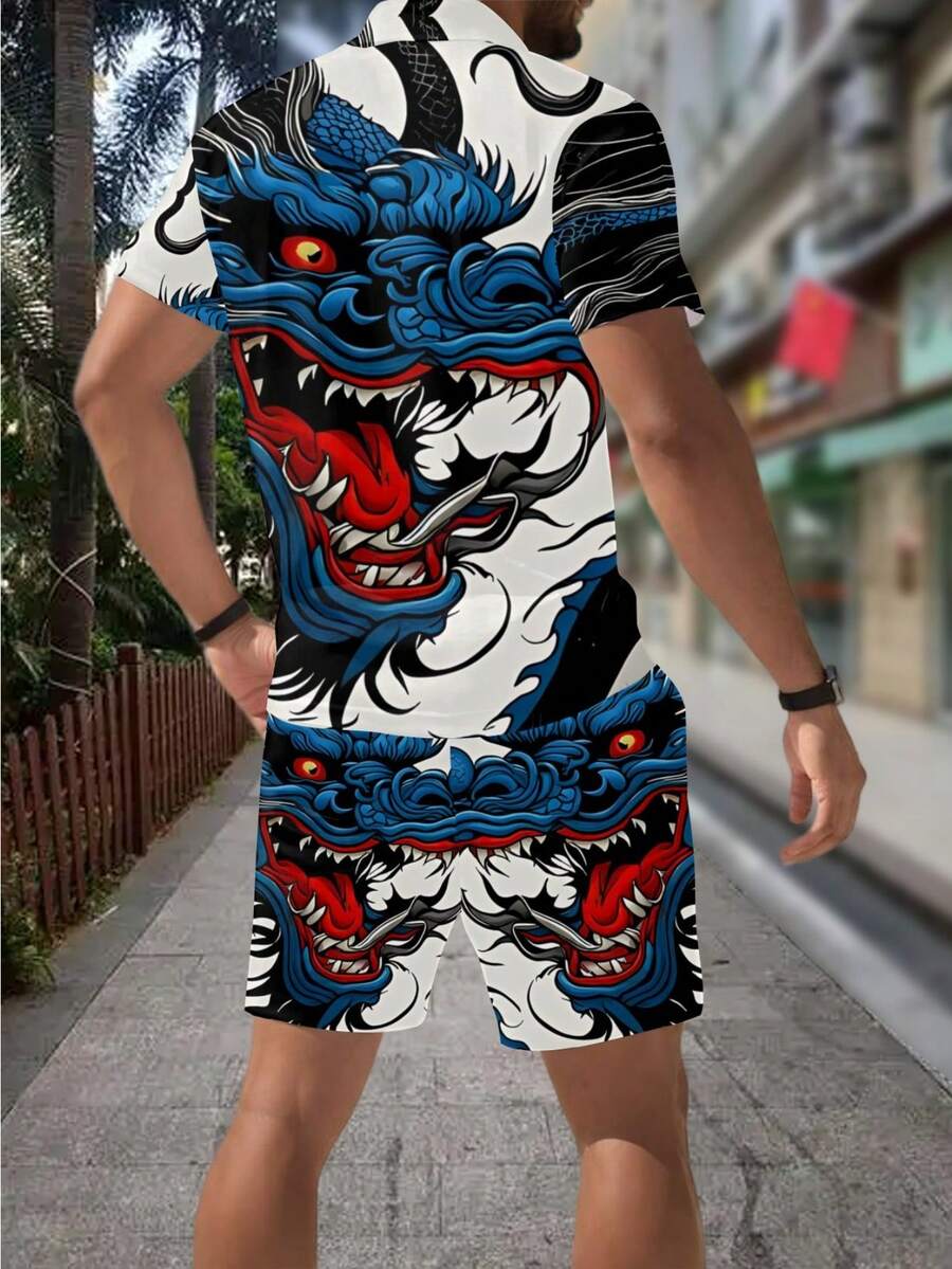 Men's 3D Dragon Print Zipper P - Streetwear Zipper review and price
