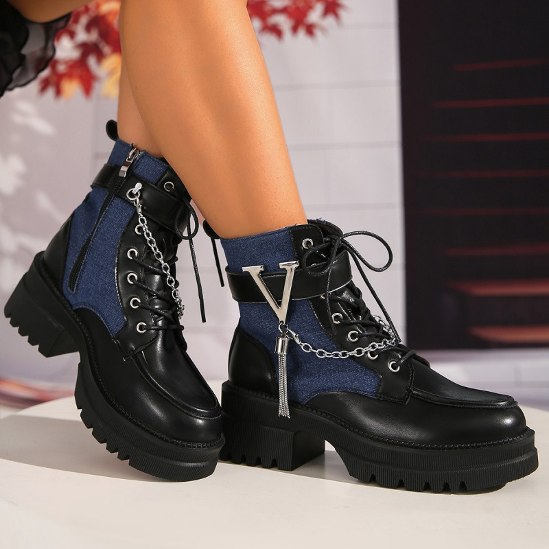 Womens Gothic Spliced Platform - Streetwear Zipper review and price