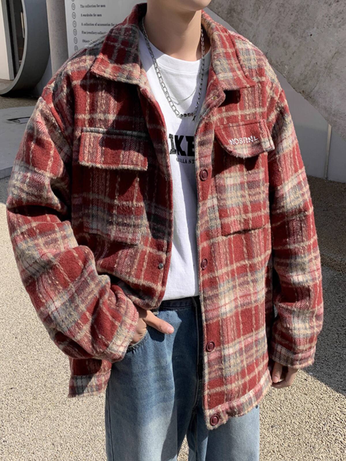 Men's Thick Shirts Jacket Autu - Streetwear Brand England review and price