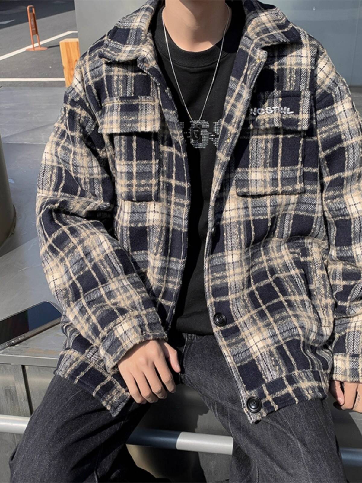 Men's Thick Shirts Jacket Autu - Streetwear Brand England review and price